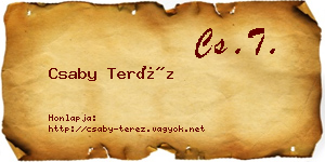 Csaby Teréz névjegykártya