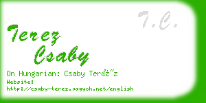 terez csaby business card